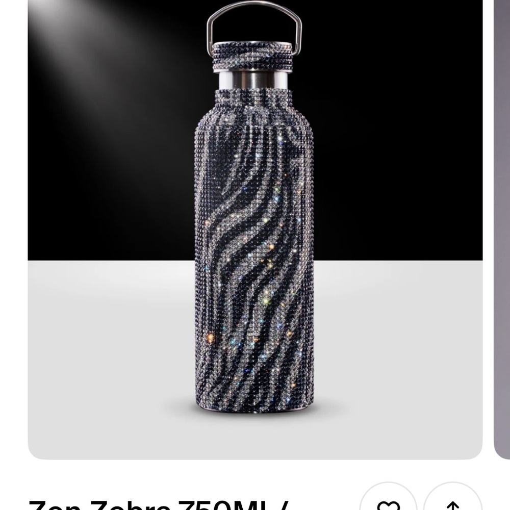 Sparkling Zebra Pattern Tomo Water Bottle